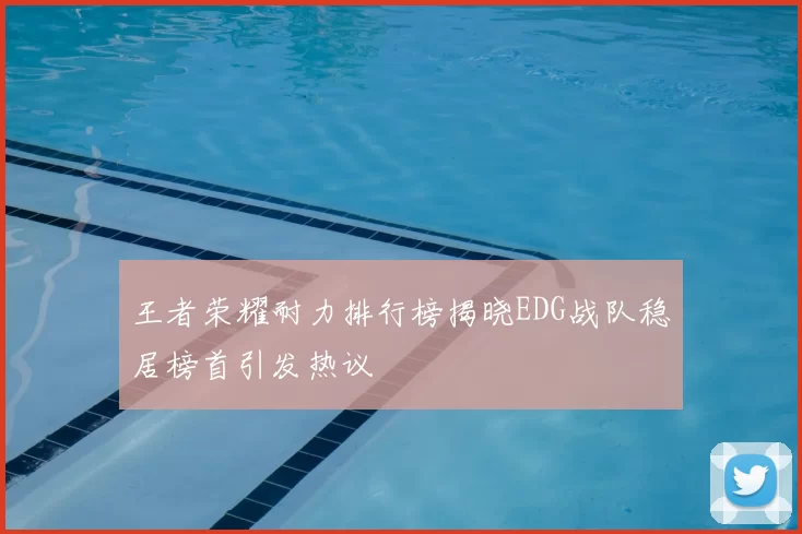 王者荣耀耐力排行榜揭晓EDG战队稳居榜首引发热议