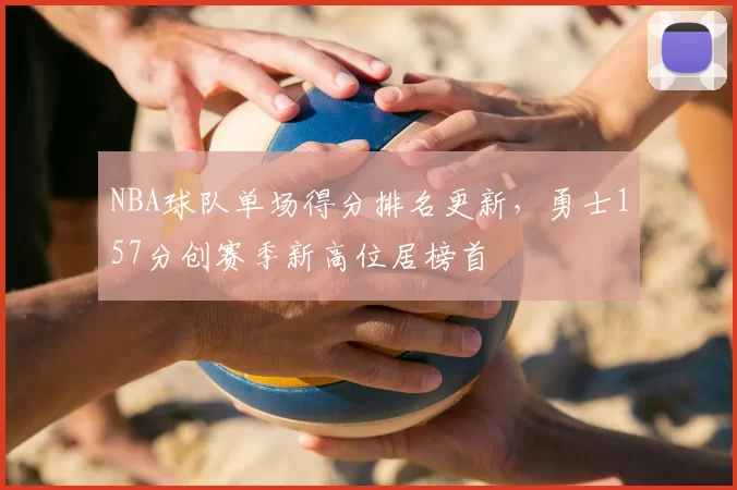 NBA球队单场得分排名更新，勇士157分创赛季新高位居榜首