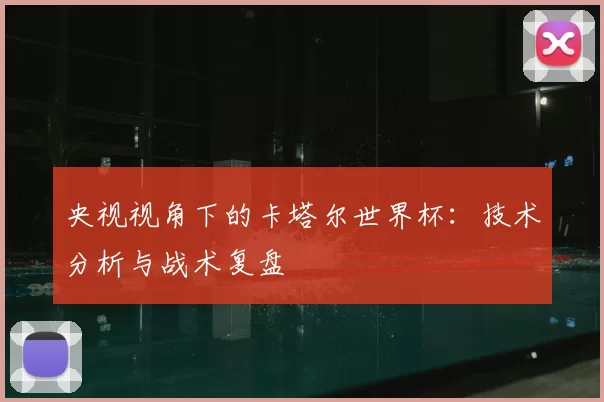 央视视角下的卡塔尔世界杯：技术分析与战术复盘
