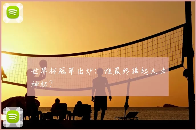 世界杯冠军出炉：谁最终捧起大力神杯？